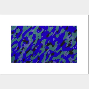 Camouflage - Green and Blue Posters and Art
